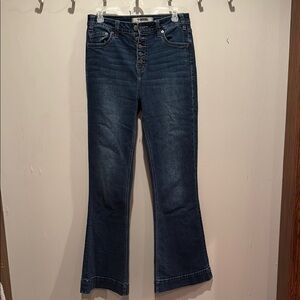 Rock & Roll Cowgirl Blue Flare Jeans with Classic Denim Wash